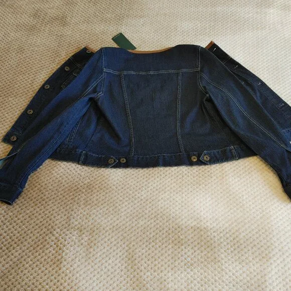 Ralph Lauren Jean jacket with leather trim - Picture 9 of 14